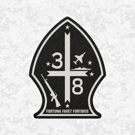 3rd Battalion 8th Marines Unit "The Commandant's Battalion" | Leather Patch | Velcro Backed