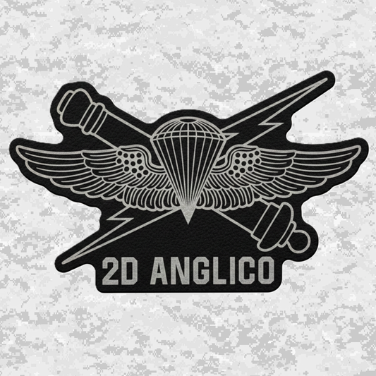 2d ANGLICO | Air Naval Fire | Leather Patch | Velcro Backed