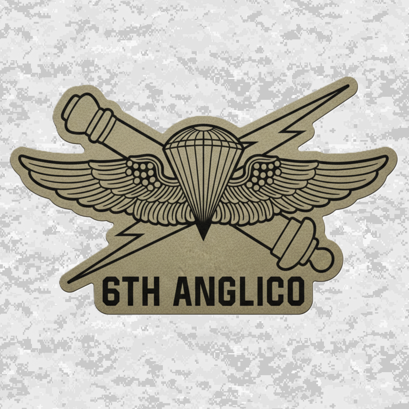 6th ANGLICO | Air Naval Fire | Leather Patch | Velcro Backed