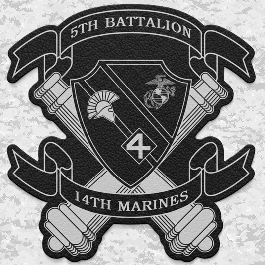 5th Battalion 14th Marines Unit "Sharphunter" | Leather Patch | Velcro Backed
