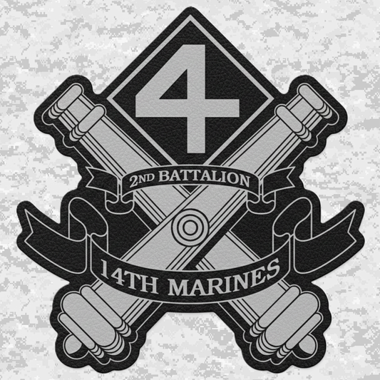 2nd Battalion 14th Marines Unit "Peacemaker" | Leather Patch | Velcro Backed