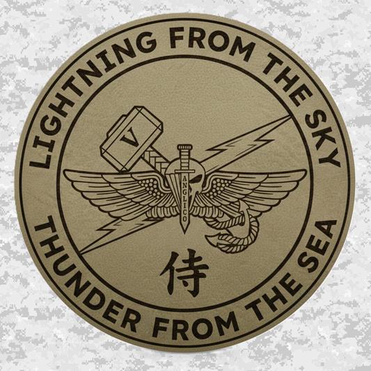 5th ANGLICO | Lightning From The Sky, Thunder From The Sea | Leather Patch | Velcro Backed