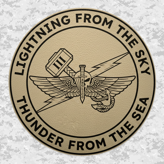 3rd ANGLICO | Lightning From The Sky, Thunder From The Sea | Leather Patch | Velcro Backed