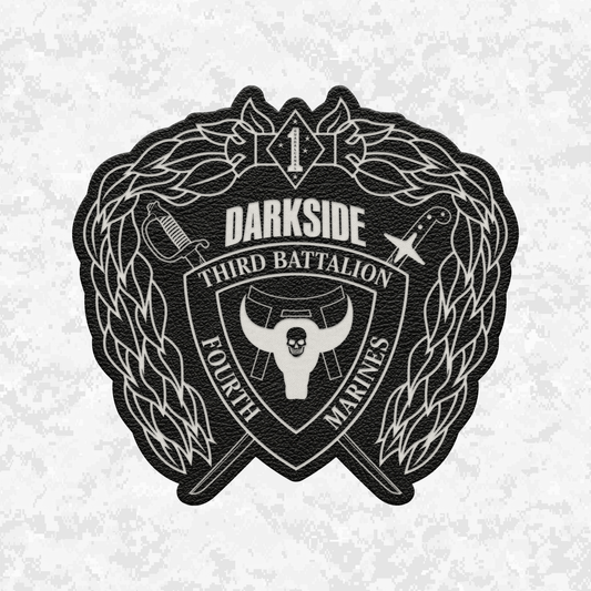 3rd Battalion 4th Marines "Darkside" | Leather Patch | Velcro Backed