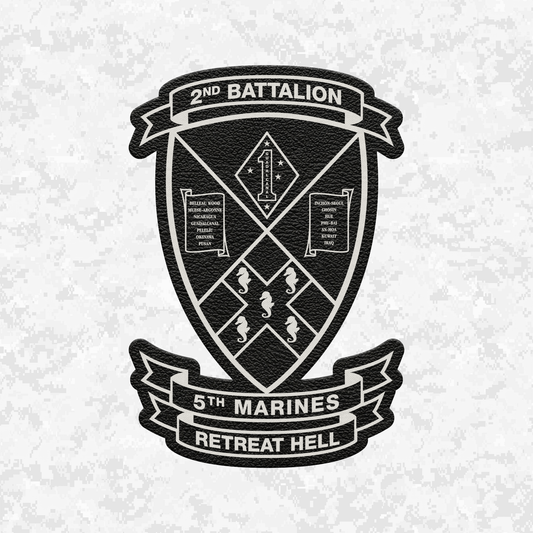 2nd Battalion 5th Marines Unit "Marauders" | Leather Patch | Velcro Backed