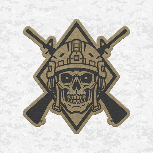 Tactical Skull Halloween Edition | Leather Patch | Velcro Backed