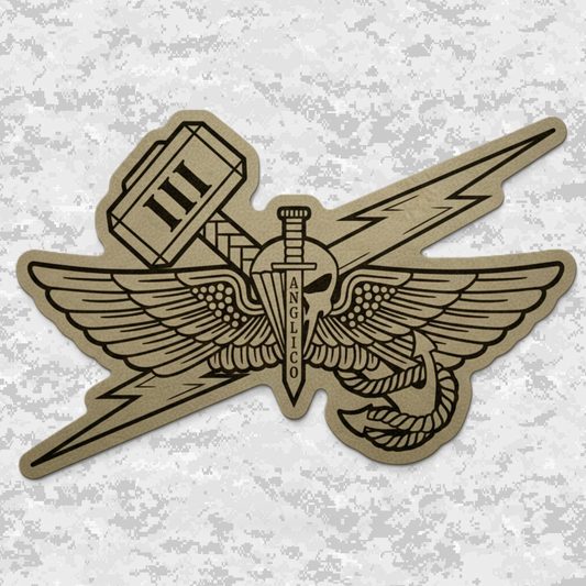 3rd ANGLICO | Sky Lightning & Sea Thunder | Leather Patch | Velcro Backed