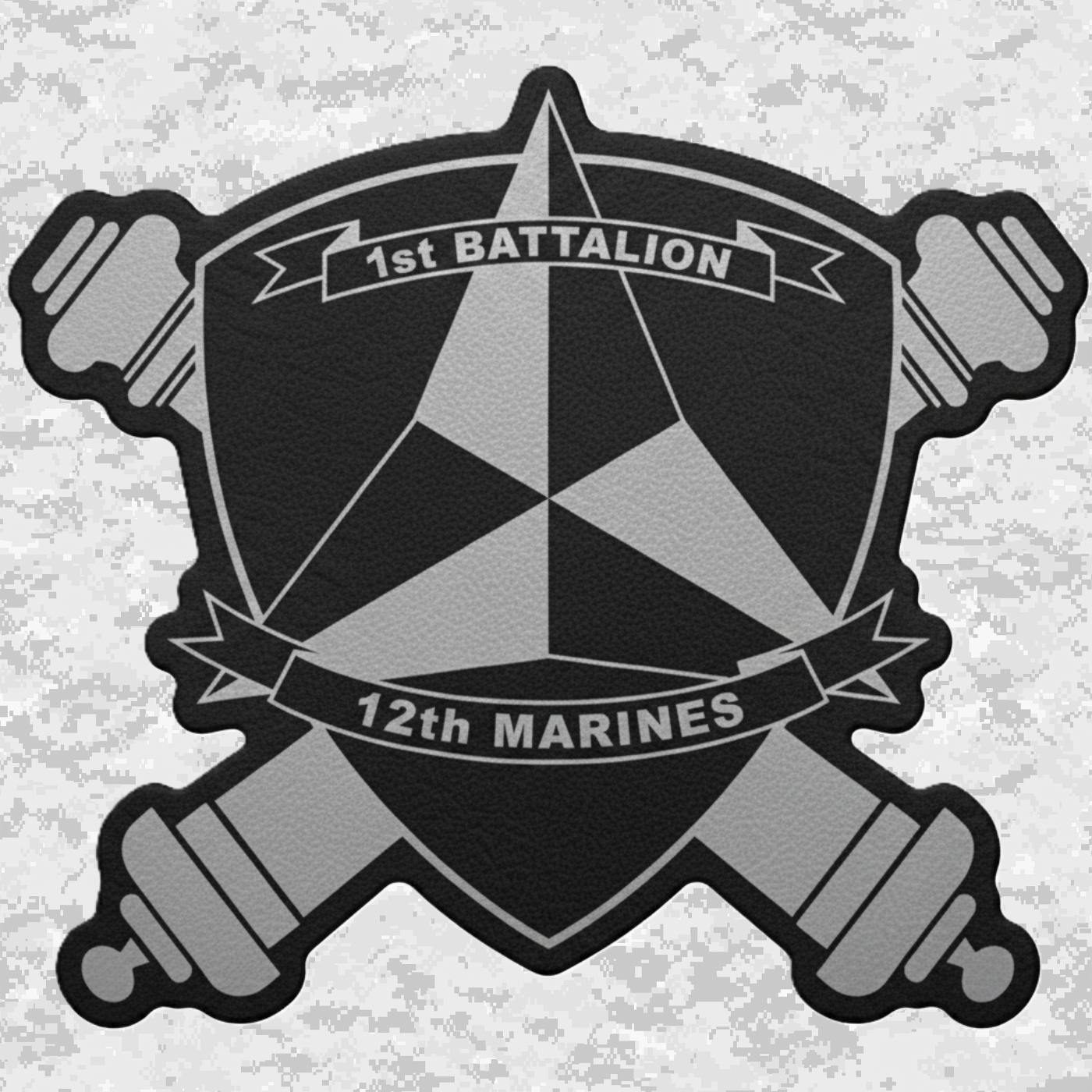 1st Battalion 12th Marines Unit "Spartans" | Leather Patch | Velcro Backed