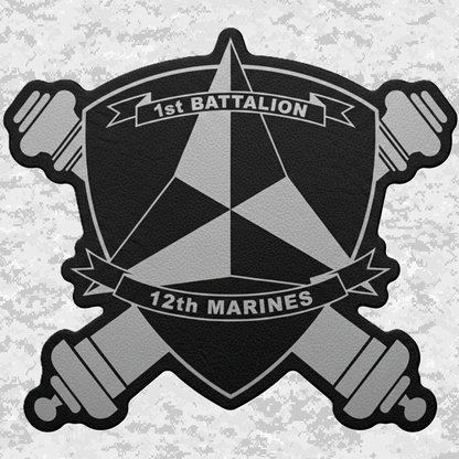 1st Battalion 12th Marines Unit "Spartans" | Leather Patch | Velcro Backed