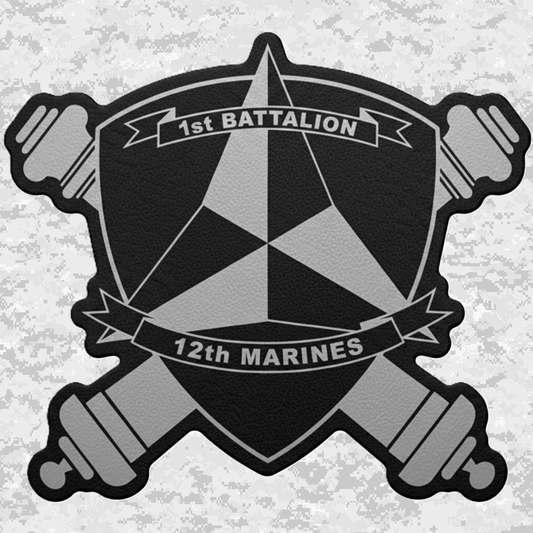 1st Battalion 12th Marines Unit "Spartans" | Leather Patch | Velcro Backed