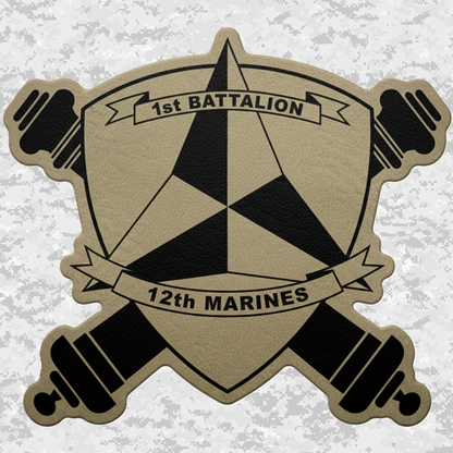 1st Battalion 12th Marines Unit "Spartans" | Leather Patch | Velcro Backed