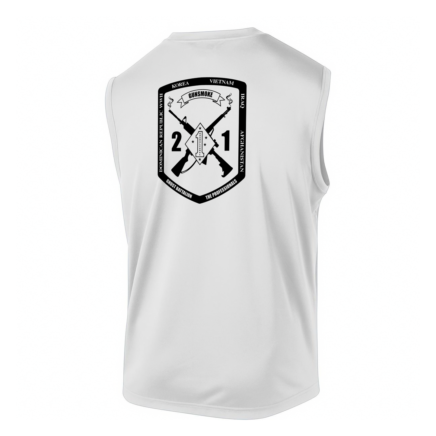 2nd Battalion 1st Marines Unit "Gunsmoke" DRIFIT Sleeveless, Tank, Sleeveless Hoodie