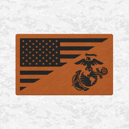 Flag whit EGA | Leather Patch | Velcro Backed