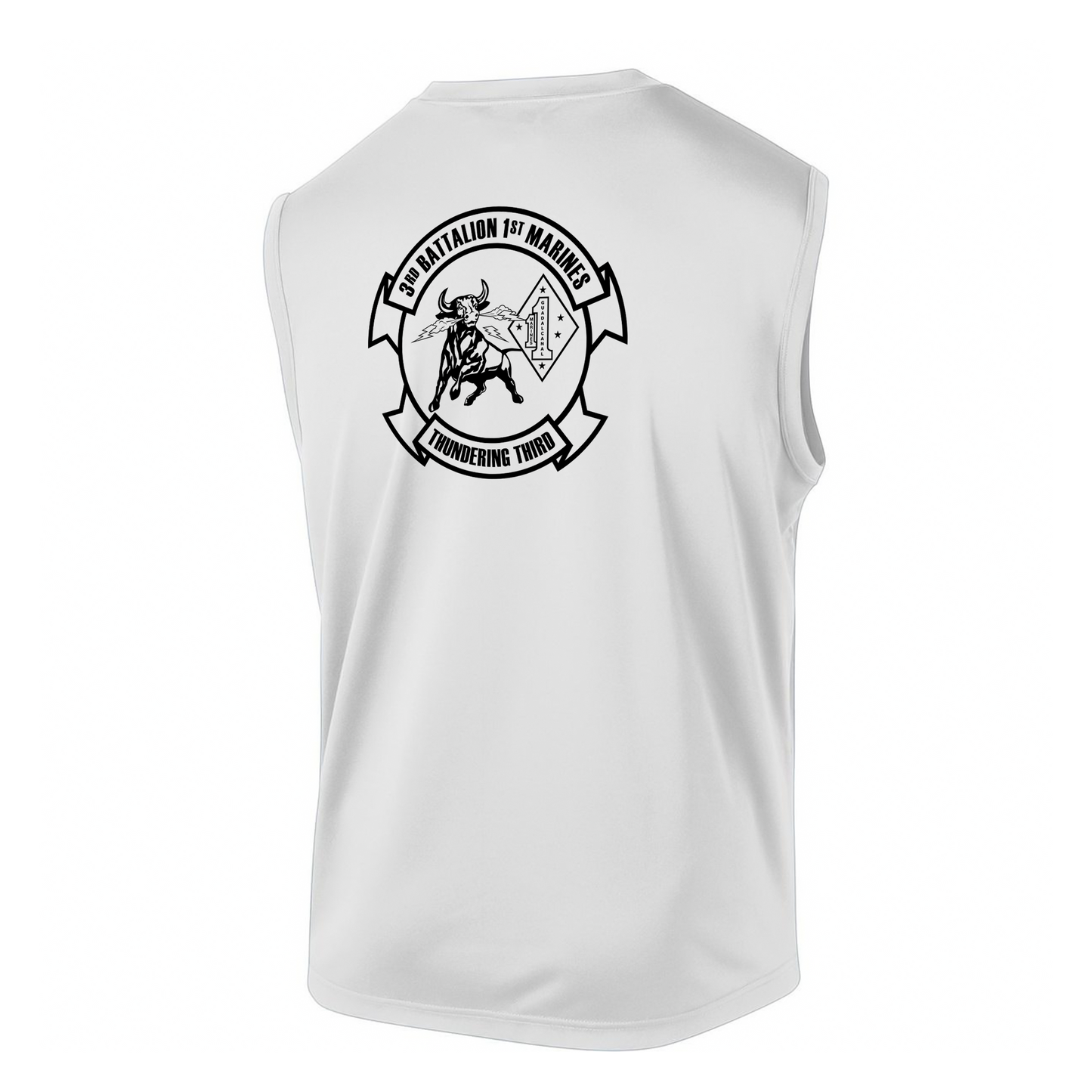 3rd Battalion 1st Marines Unit "Thundering Third" DRIFIT Sleeveless, Tank, Sleeveless Hoodie