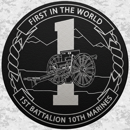 1st Battalion 10th Marines Unit "Nightmare" | Leather Patch | Velcro Backed