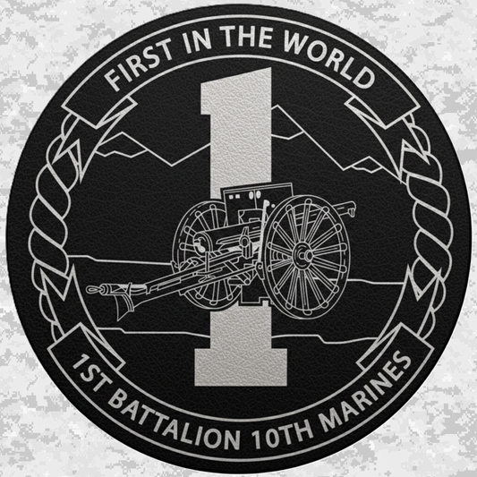 1st Battalion 10th Marines Unit "Nightmare" | Leather Patch | Velcro Backed
