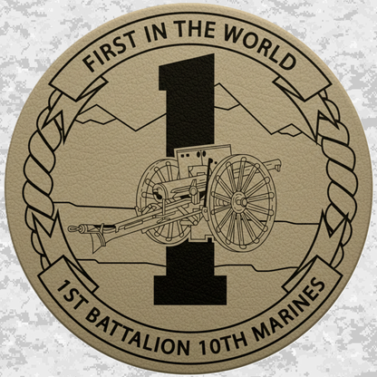 1st Battalion 10th Marines Unit "Nightmare" | Leather Patch | Velcro Backed