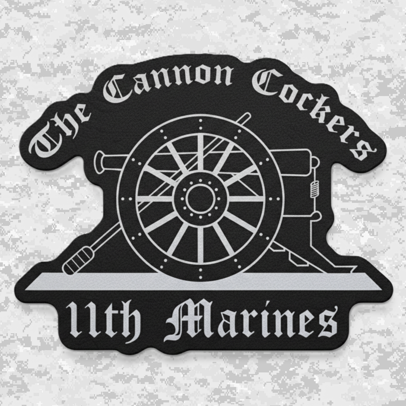 11th Marines Regiment "The Cannon Cockers" | Leather Patch | Velcro Backed