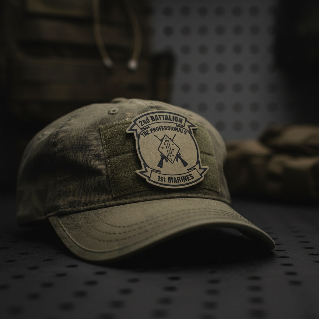 Leather Patch | 2nd Battalion 1st Marines Unit "The Professionals" | Velcro Backed