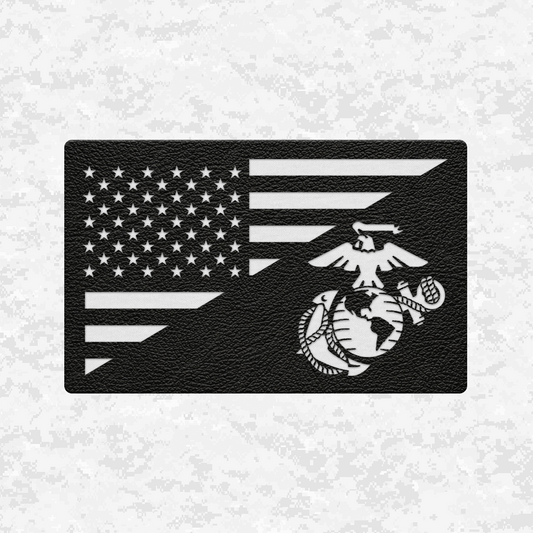Flag whit EGA | Leather Patch | Velcro Backed