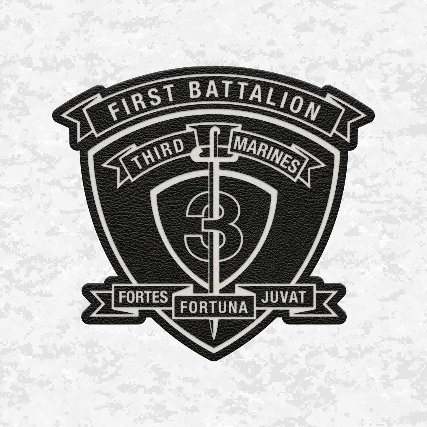 1st Battalion 3rd Marines "Lava Dogs" | Leather Patch | Velcro Backed