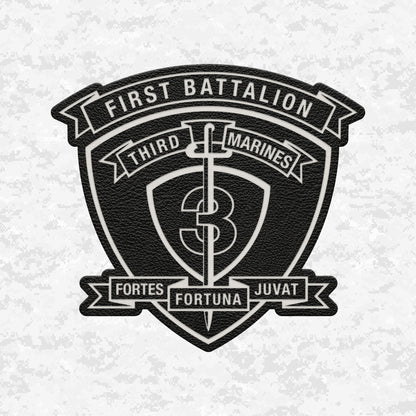 1st Battalion 3rd Marines "Lava Dogs" | Leather Patch | Velcro Backed