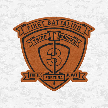 1st Battalion 3rd Marines "Lava Dogs" | Leather Patch | Velcro Backed
