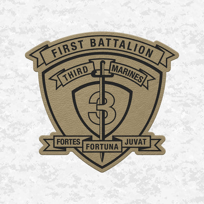 1st Battalion 3rd Marines "Lava Dogs" | Leather Patch | Velcro Backed