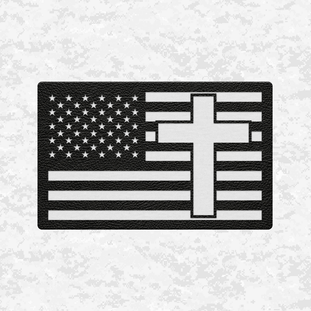 American Flag Faith & Country | Leather Patch | Velcro Backed