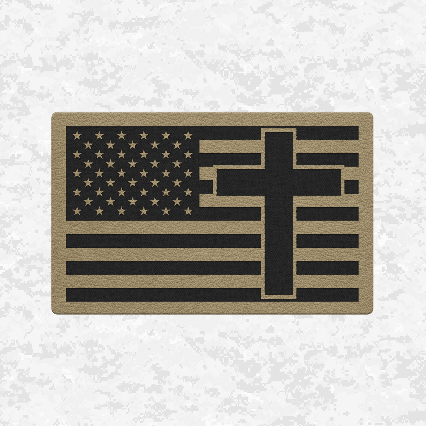 American Flag Faith & Country | Leather Patch | Velcro Backed