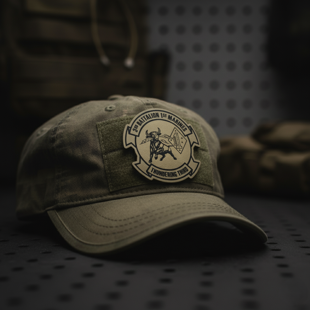 Leather Patch | 3rd Battalion 1st Marines "Thundering Third" | Velcro Backed