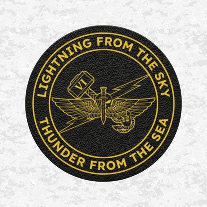 6th ANGLICO | Lightning From The Sky, Thunder From The Sea | Leather Patch | Velcro Backed