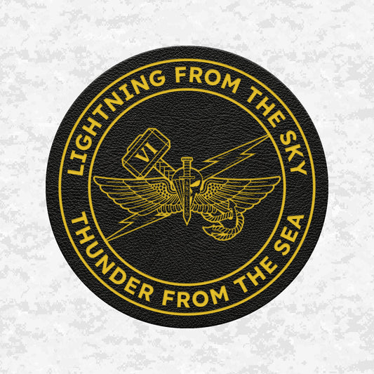6th ANGLICO | Lightning From The Sky, Thunder From The Sea | Leather Patch | Velcro Backed