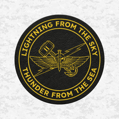 2nd ANGLICO | Lightning From The Sky, Thunder From The Sea | Leather Patch | Velcro Backed