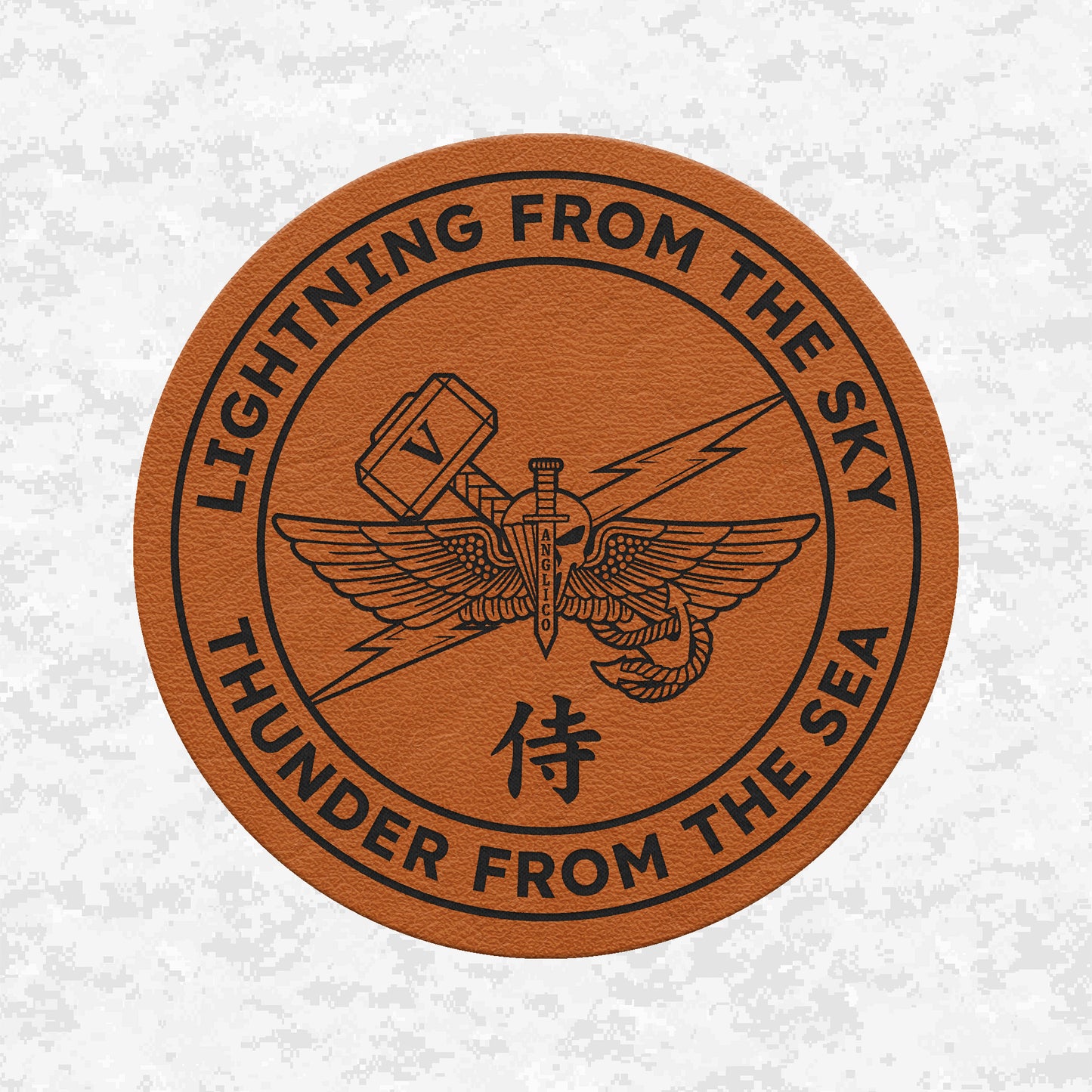 5th ANGLICO | Lightning From The Sky, Thunder From The Sea | Leather Patch | Velcro Backed