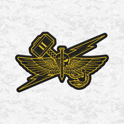 2nd ANGLICO | Sky Lightning & Sea Thunder | Leather Patch | Velcro Backed