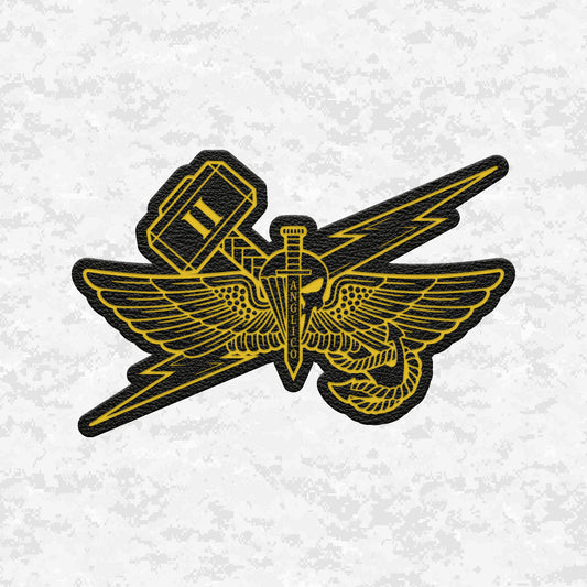 2nd ANGLICO | Sky Lightning & Sea Thunder | Leather Patch | Velcro Backed