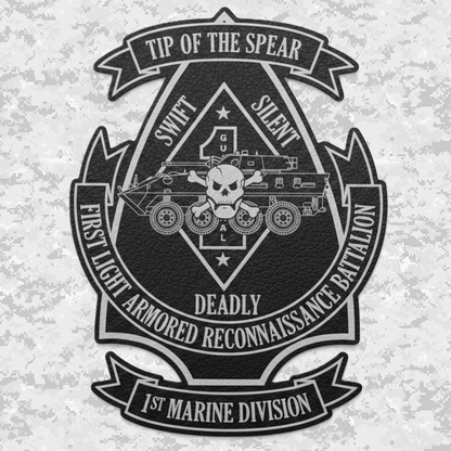 1st Light Armored Reconnaissance Battalion "Highlanders" | Leather Patch | Velcro Backed