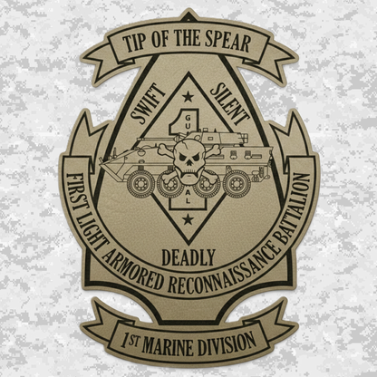 1st Light Armored Reconnaissance Battalion "Highlanders" | Leather Patch | Velcro Backed