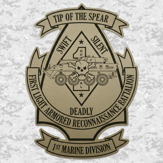1st Light Armored Reconnaissance Battalion "Highlanders" | Leather Patch | Velcro Backed