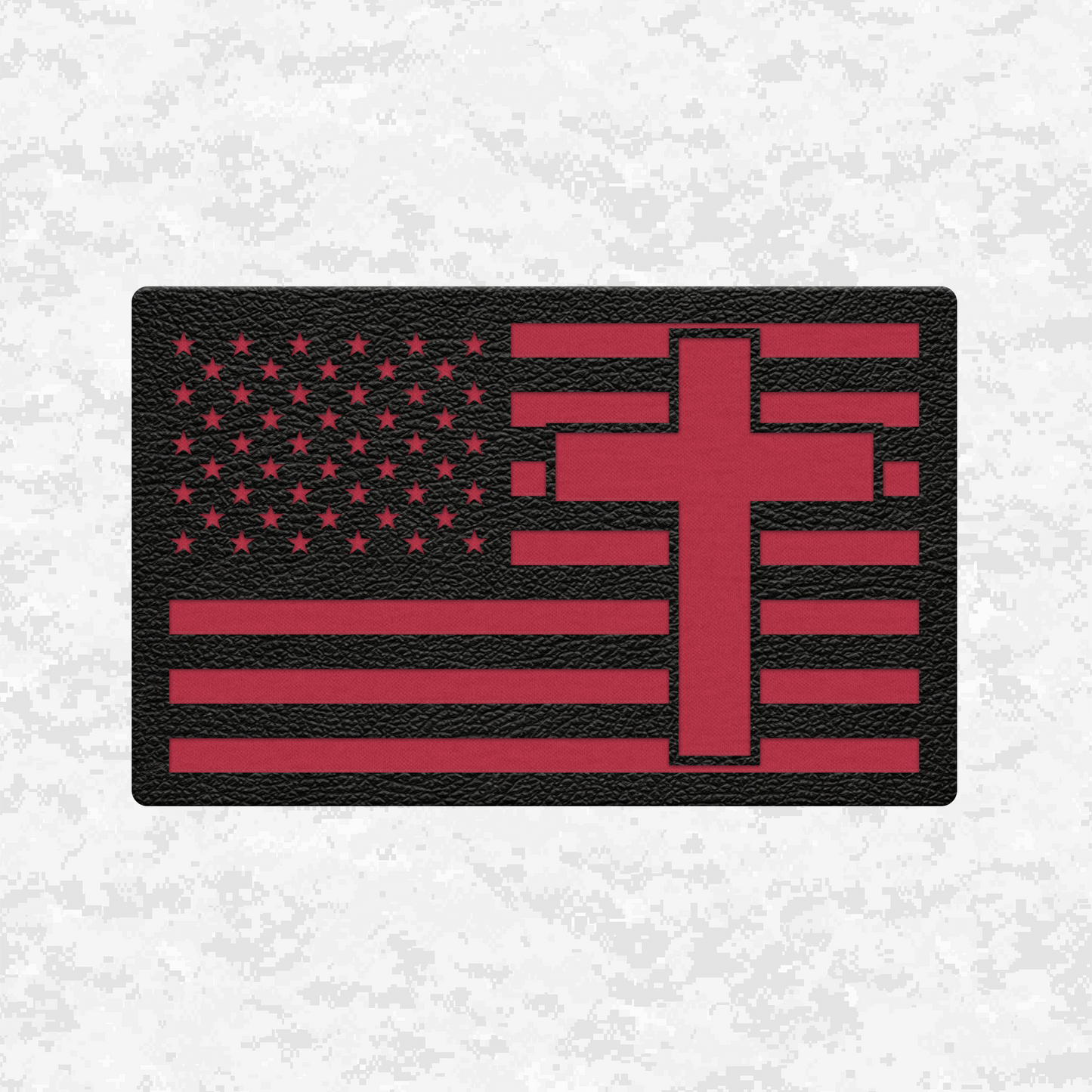American Flag Faith & Country | Leather Patch | Velcro Backed