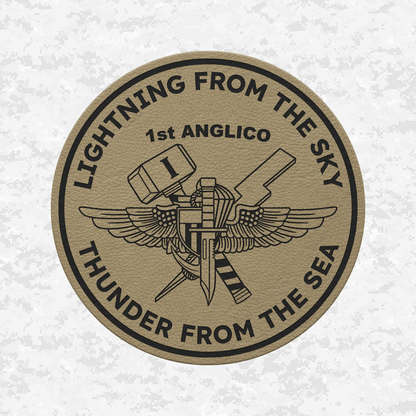 1st ANGLICO Jack | Lightning From The Sky, Thunder From The Sea | Leather Patch | Velcro Backed