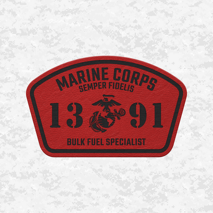 MOS 1391 Bulk Fuel Specialist | Leather Patch | Velcro Backed