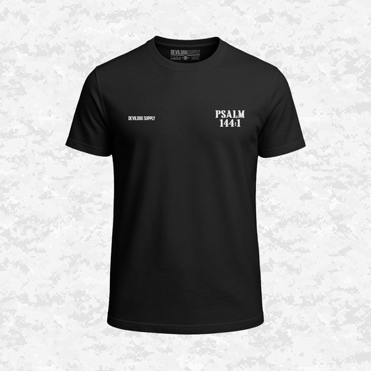 Psalm 144:1 | The Rock Who Trains the Warrior | T-shirt
