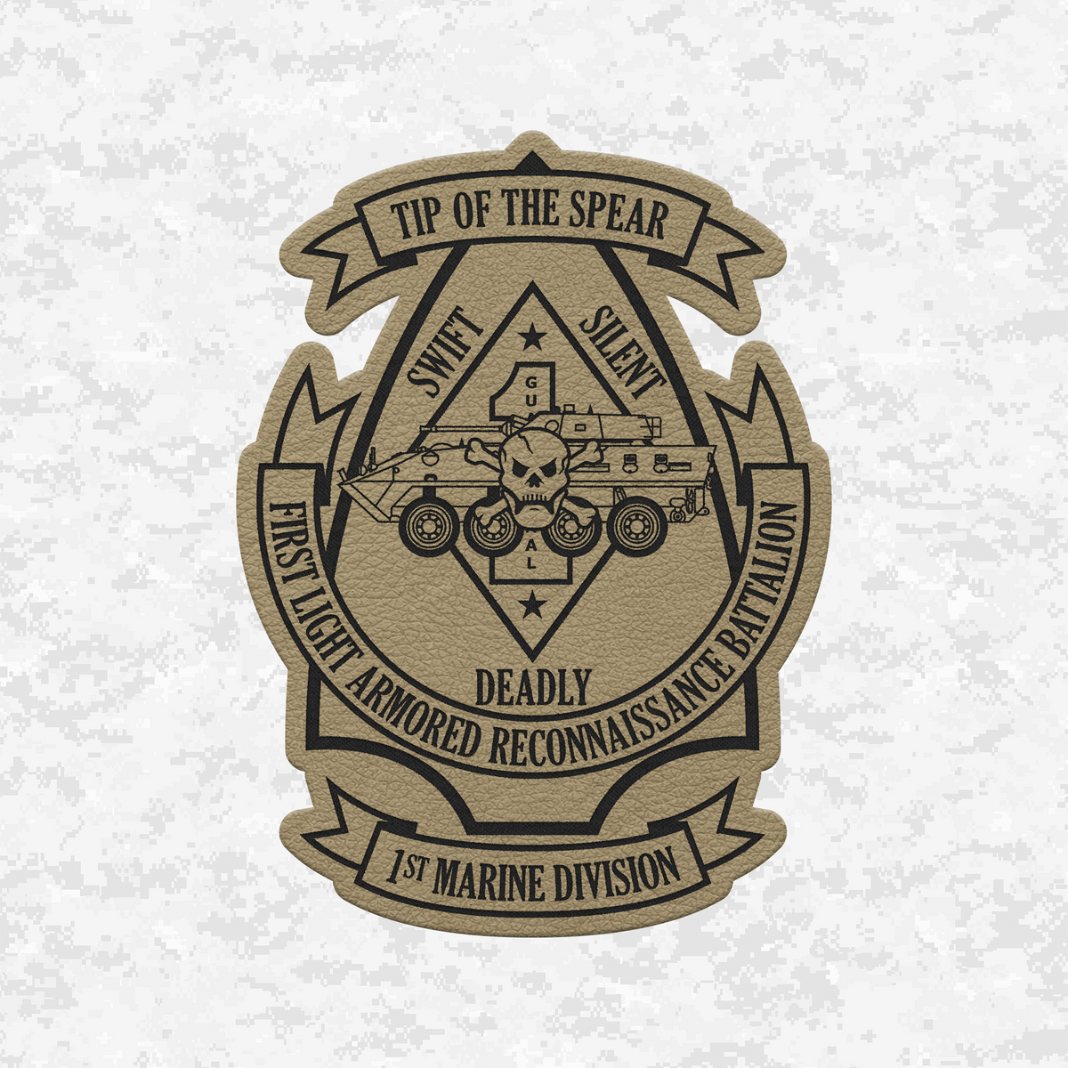 1st Light Armored Reconnaissance Battalion "Highlanders" | Leather Patch | Velcro Backed