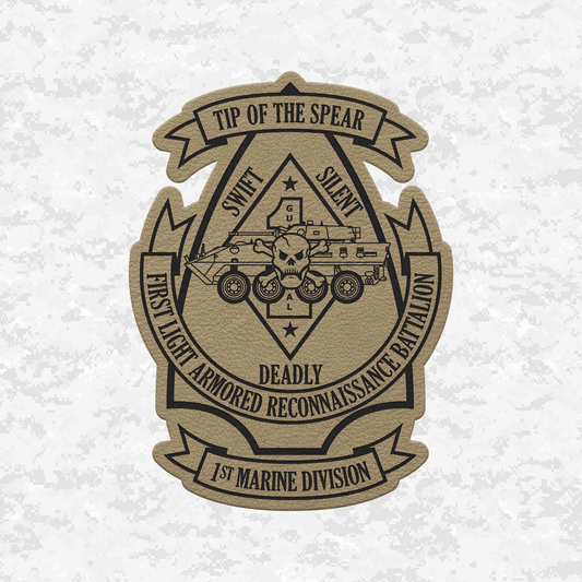 1st Light Armored Reconnaissance Battalion "Highlanders" | Leather Patch | Velcro Backed