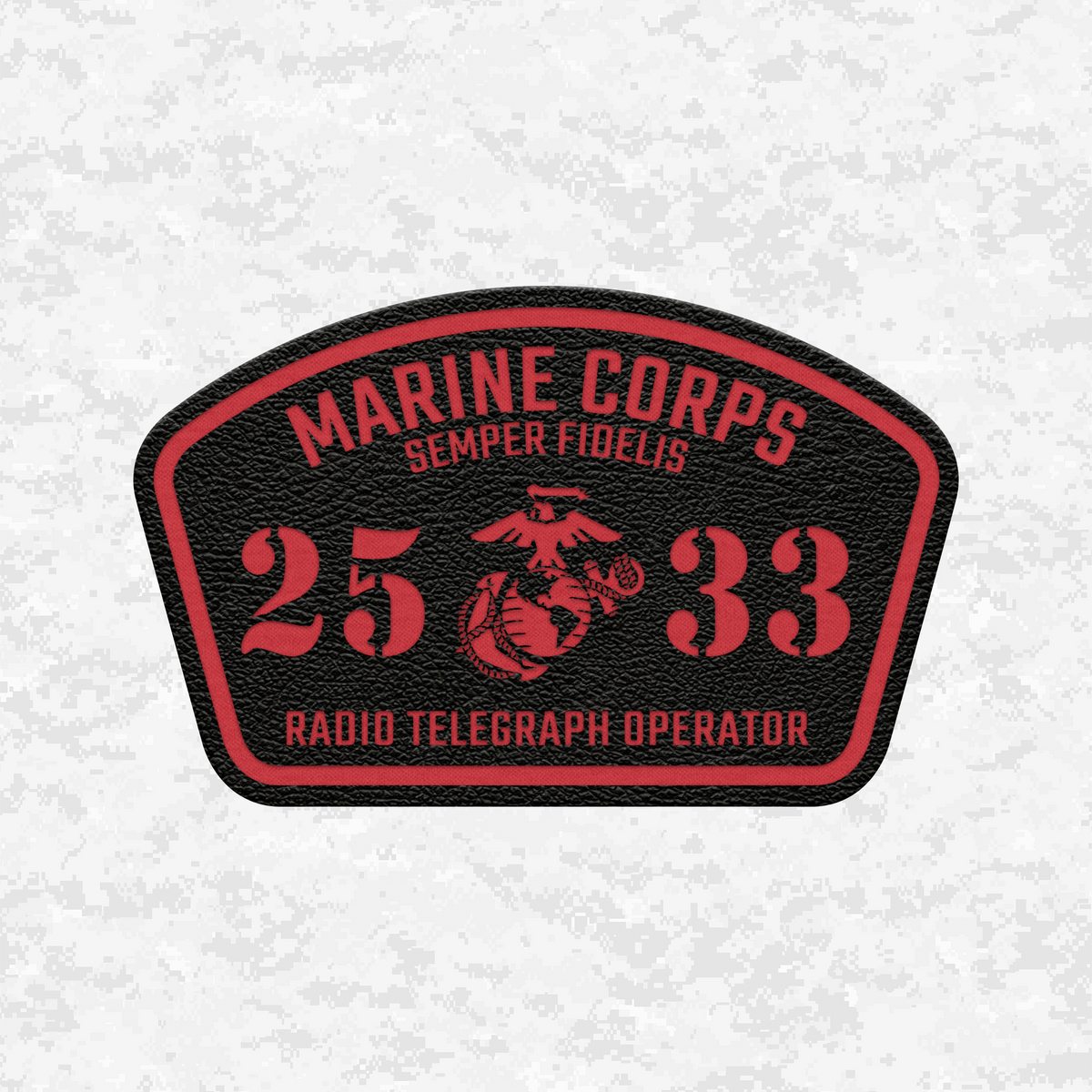 MOS 2533 Radio Telegraph Operator | Leather Patch | Velcro Backed