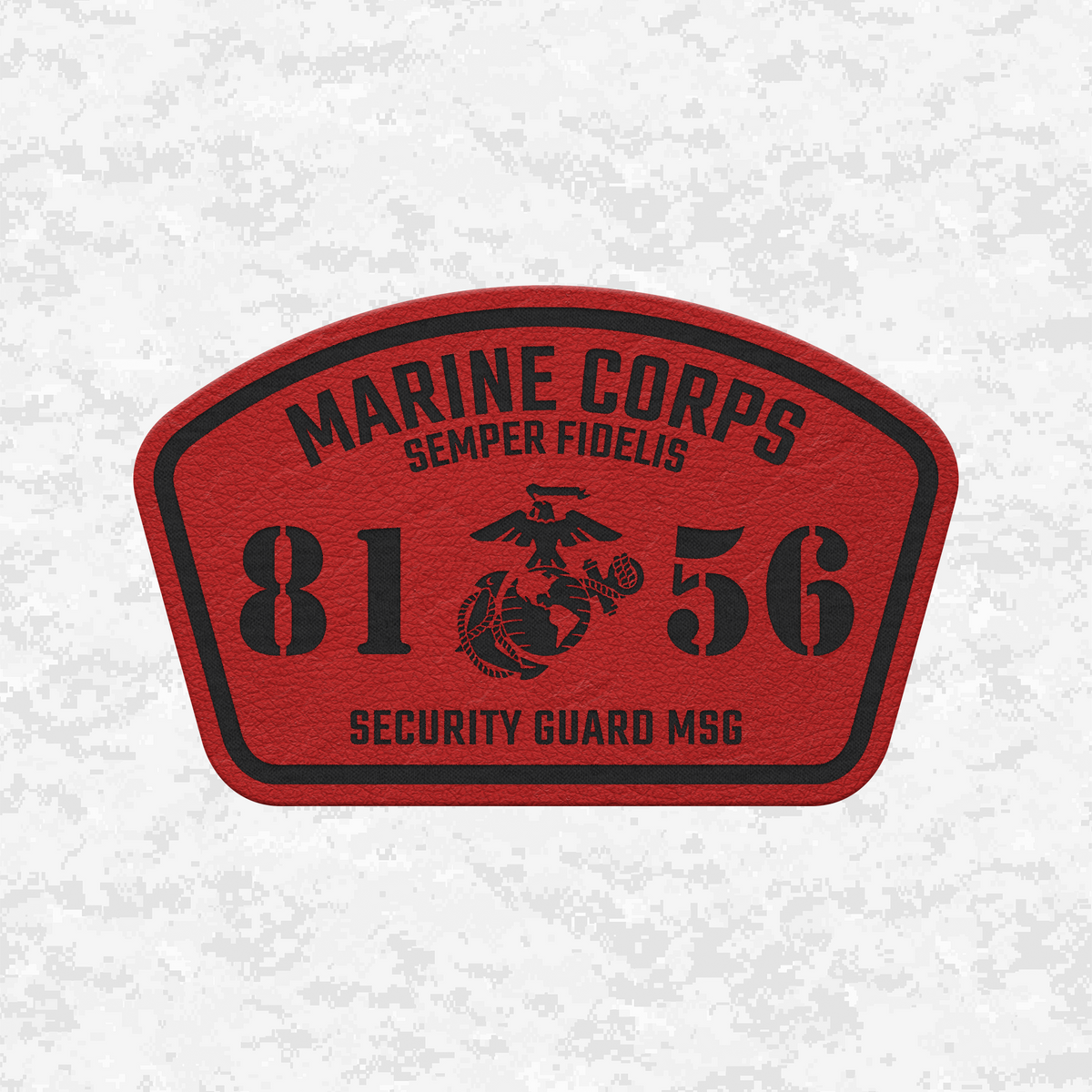 MOS 8156 Security Guard MSG | Leather Patch | Velcro Backed