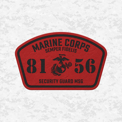 MOS 8156 Security Guard MSG | Leather Patch | Velcro Backed