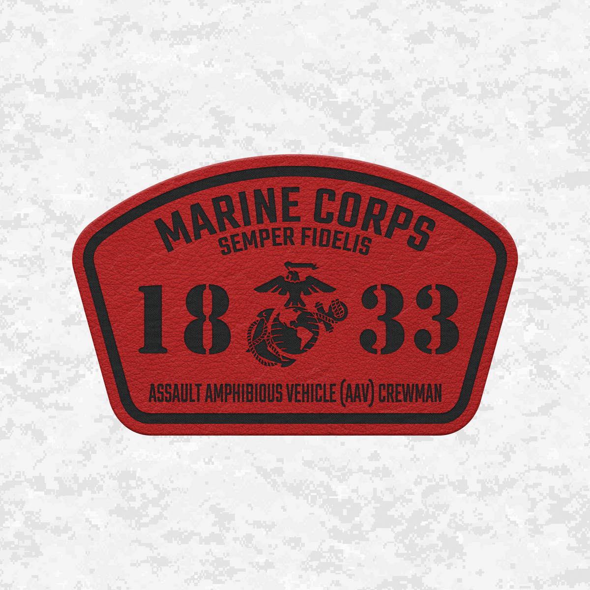 MOS 1833 Assault Amphibious Vehicle (AAV) Crewman | Leather Patch | Velcro Backed